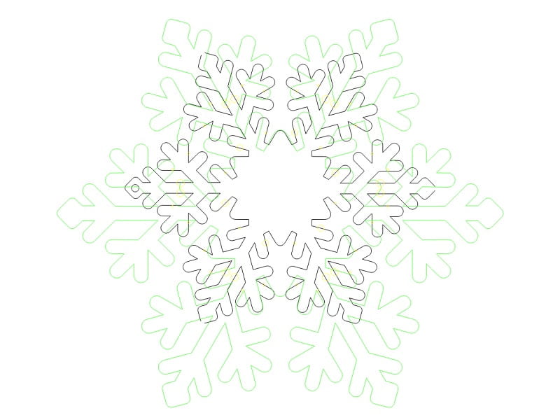 Laser Cut Wooden Snowflake Christmas Decor