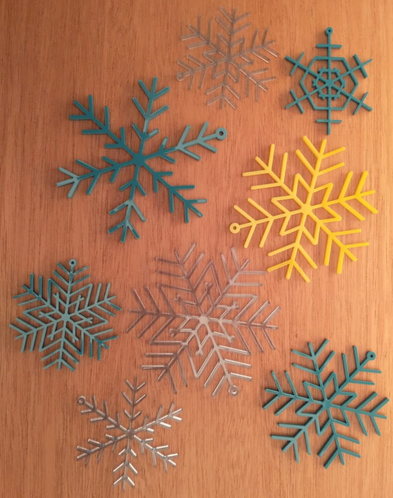 Laser Cut Snowflake Christmas Tree Ornament Collection