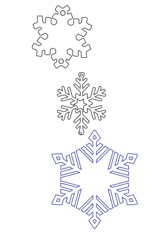 Laser Cut Snowflake Christmas Tree Hanging Decor