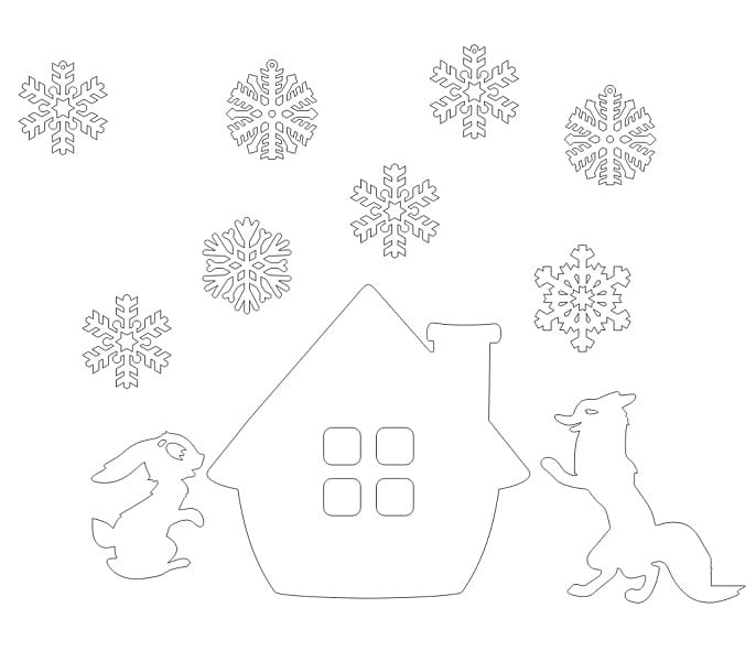 Laser Cut Christmas Decoration Elements