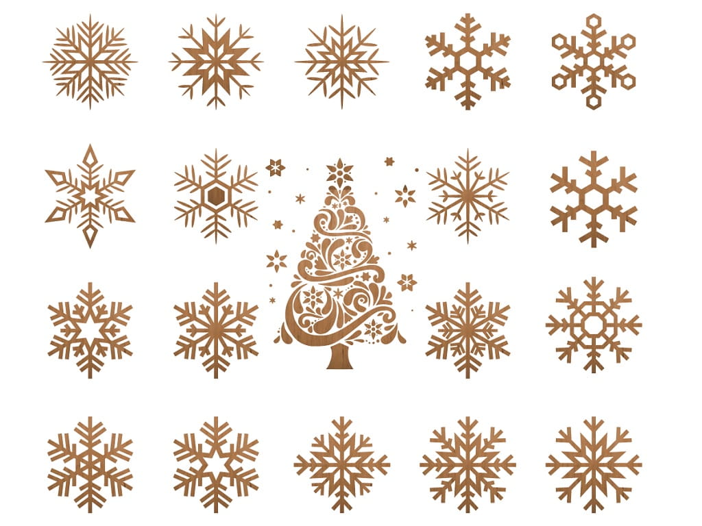 Laser Cut Christmas Snowflake Patterns