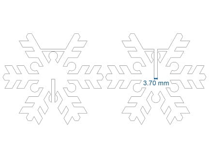 Laser Cut Wooden Snowflake Candle Holder