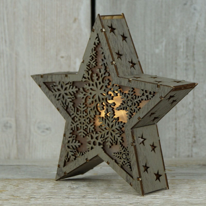 Laser Cut Christmas Themed Star Lamp