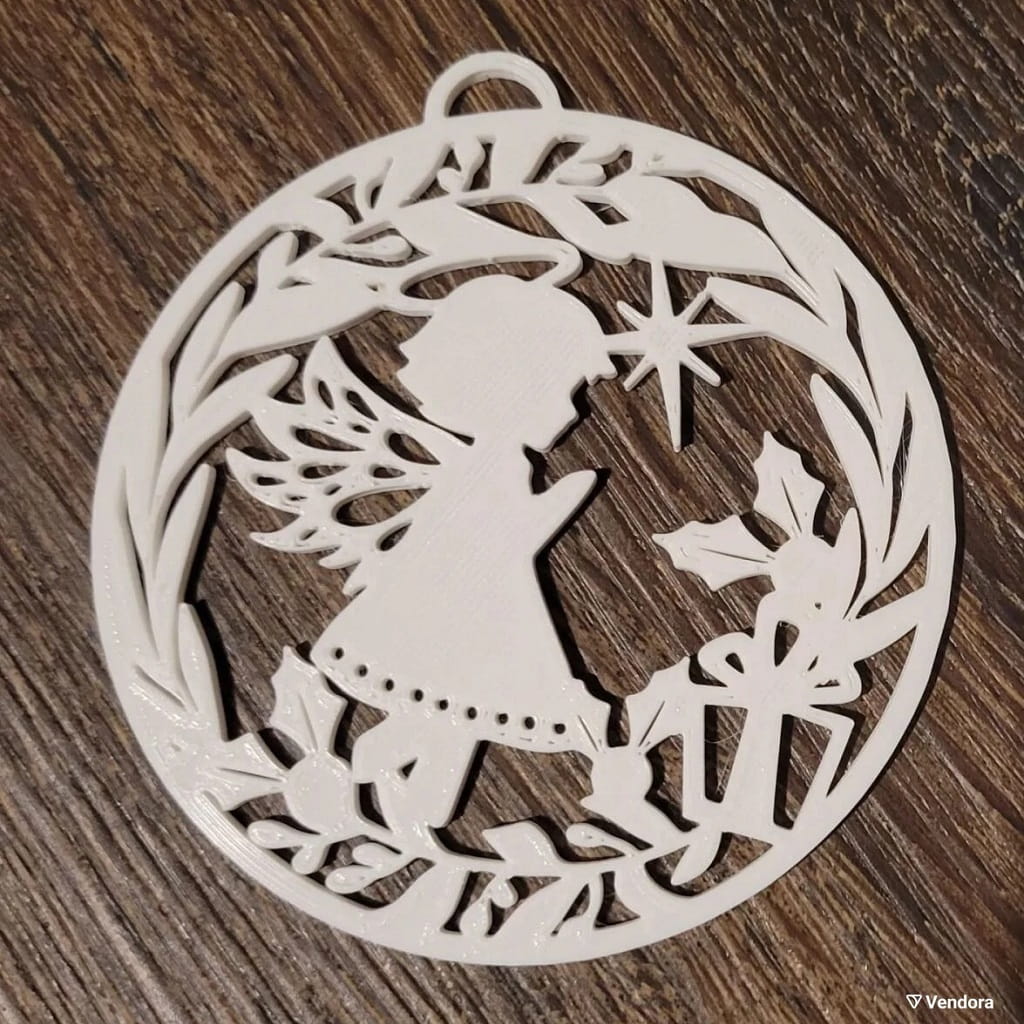 Laser Cut Angel Christmas Ball Ornament