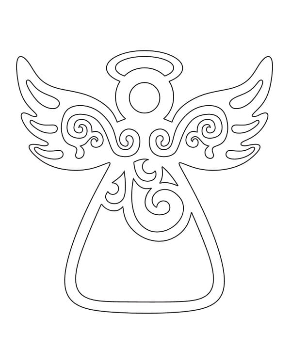 Laser Cut Heavenly Angel Christmas Tree Ornament
