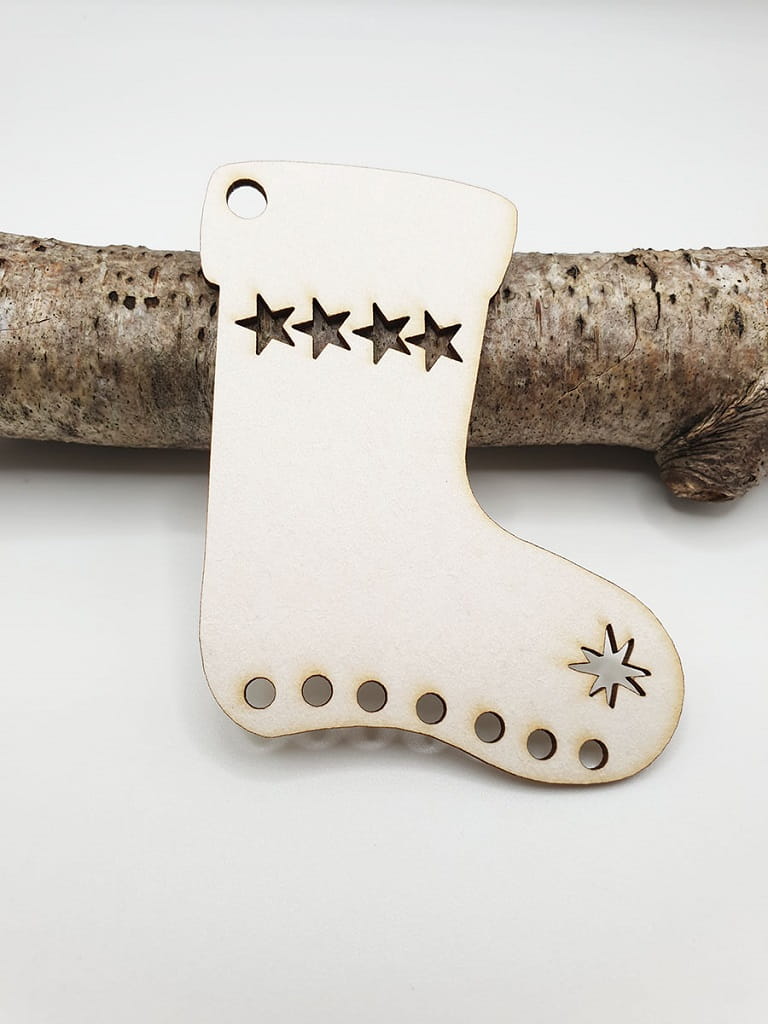 Laser Cut Stocking Hanging Ornament