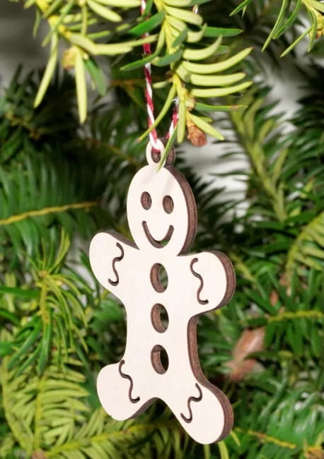 Laser Cut Gingerbread Christmas Tree Ornament