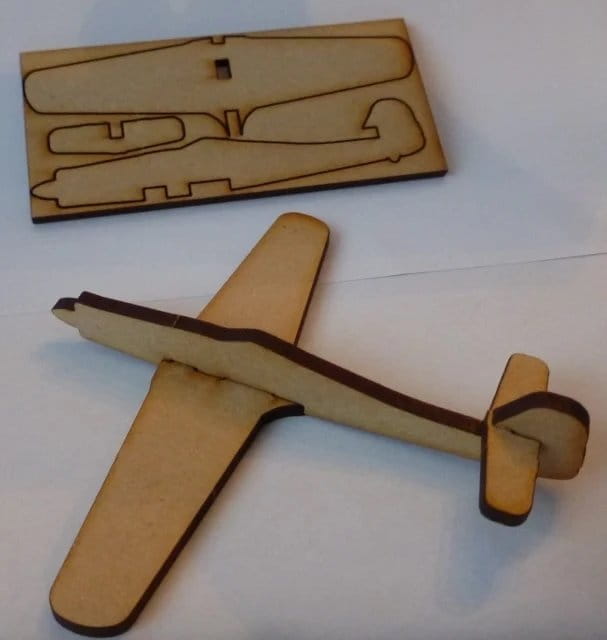Laser Cut Focke Wulf Fighter Aircraft 3D Puzzle