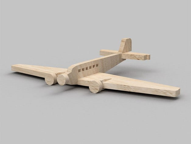 Laser Cut Junkers Ju 52 Military Transport Aircraft 3D Wood Model