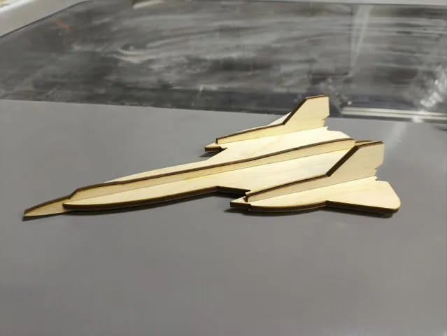 Laser Cut Lockheed SR 71 Blackbird 3D Puzzle