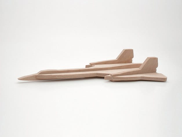 Laser Cut Lockheed SR 71 Blackbird 3D Puzzle