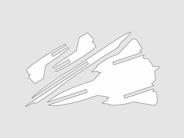 Laser Cut Lockheed SR 71 Blackbird 3D Puzzle