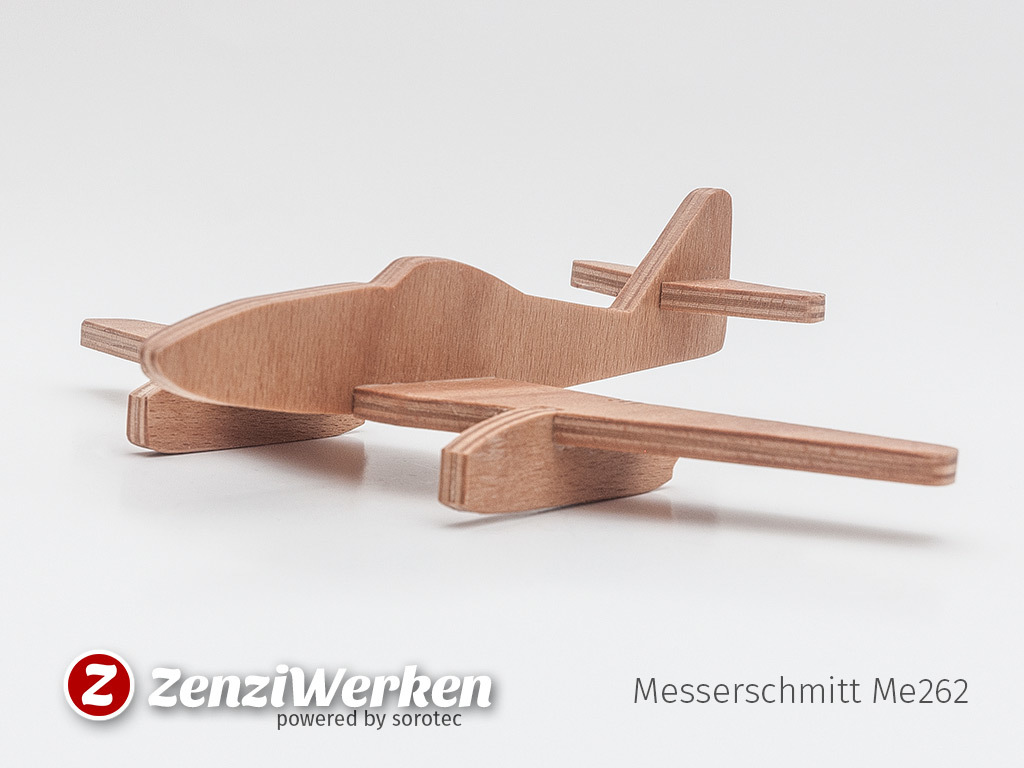 Laser Cut Messerschmitt Me 262 Plane 3D Wood Model