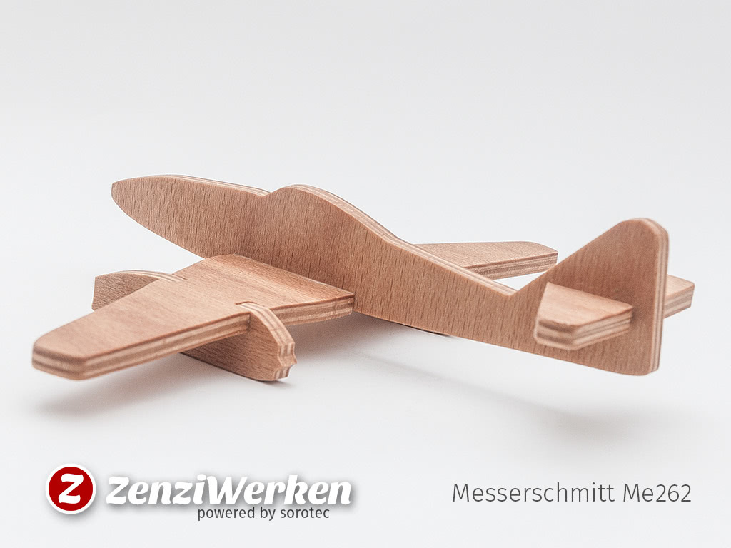 Laser Cut Messerschmitt Me 262 Plane 3D Wood Model
