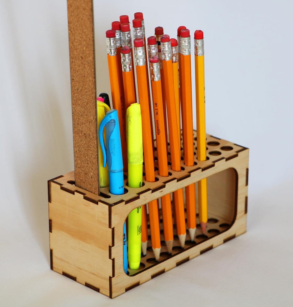 Laser Cut Colour Pencils and Stationery Organizer Stand