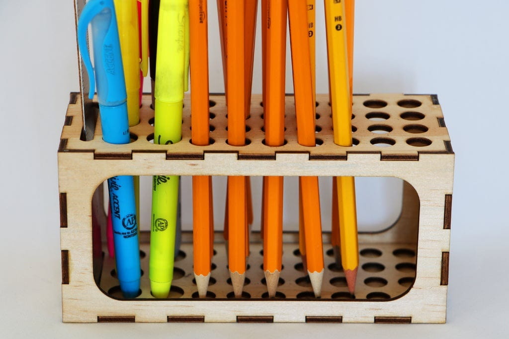 Laser Cut Colour Pencils and Stationery Organizer Stand
