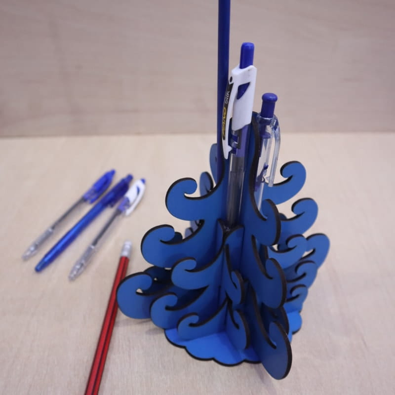 Laser Cut 3D Puzzle Wooden Pencil Holder