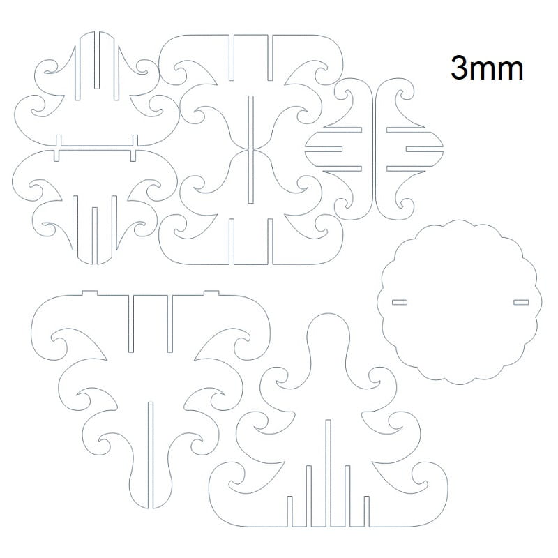 Laser Cut 3D Puzzle Wooden Pencil Holder