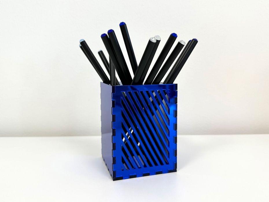 Laser Cut Acrylic Pen Basket Pencil Holder