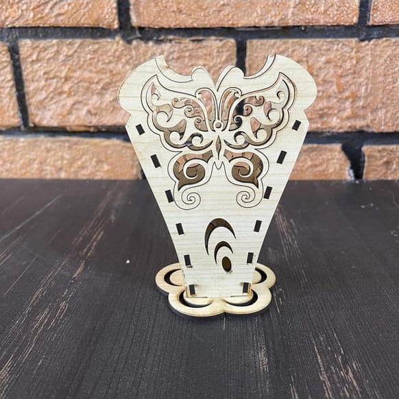 Laser Cut Butterfly Decorated Pen Holder