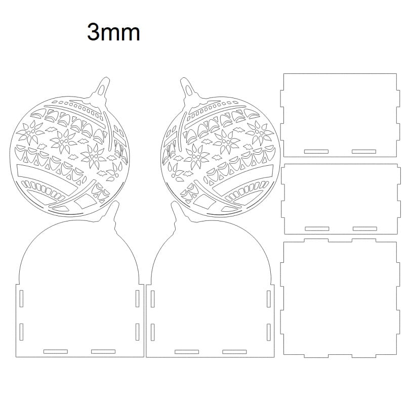 Laser Cut Christmas Themed Pencil Holder