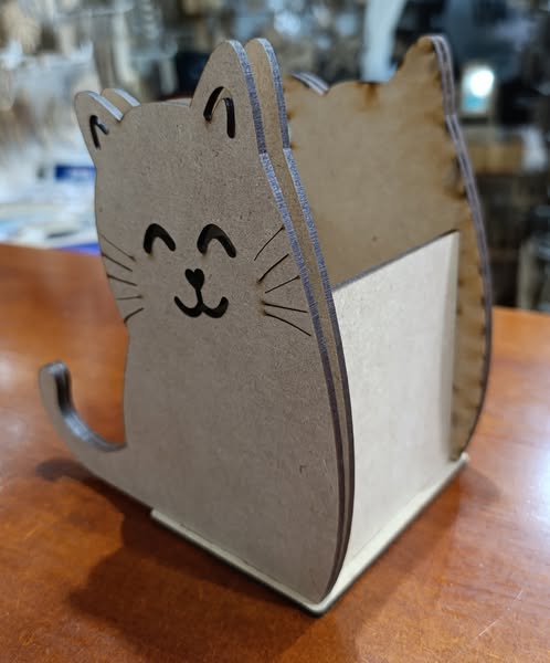 Laser Cut Cute Cat Pencil Holder