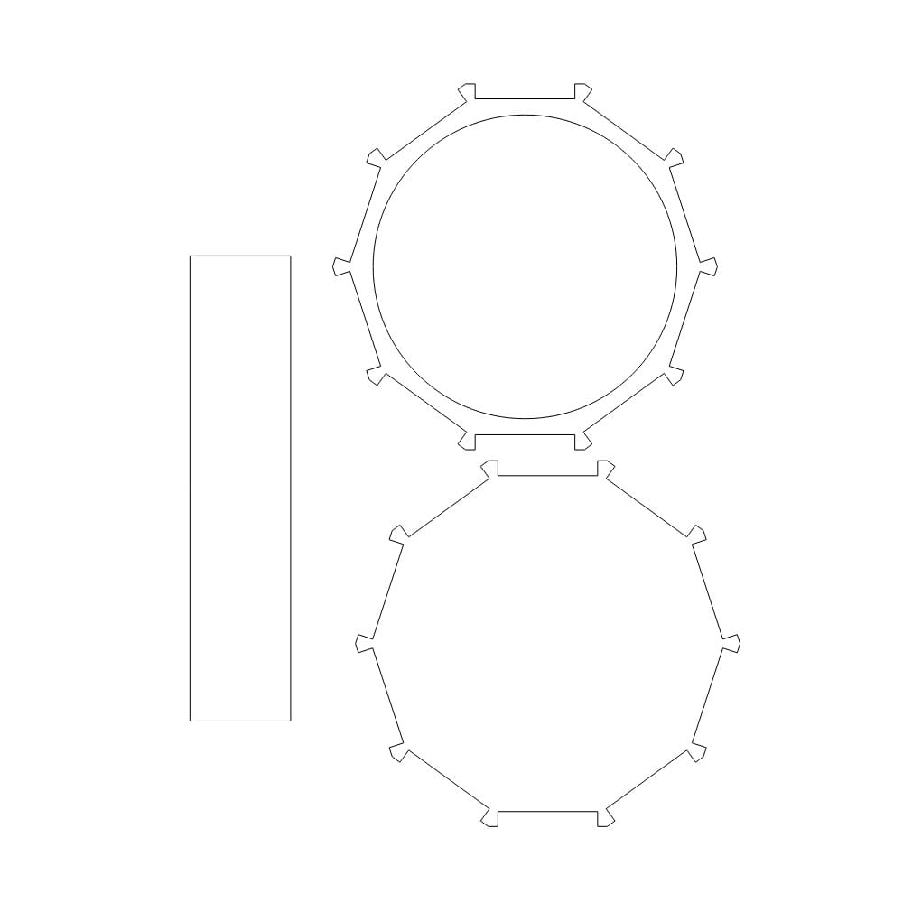 Laser Cut Decorative Wooden Pencil Pot