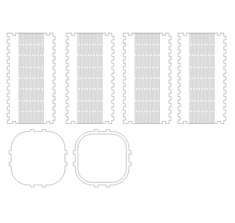 Laser Cut FlexiRoast Wooden Pen Holder