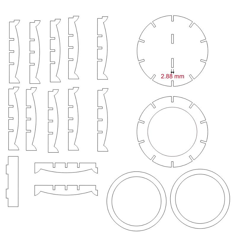 Laser Cut Layered Pencil Holder