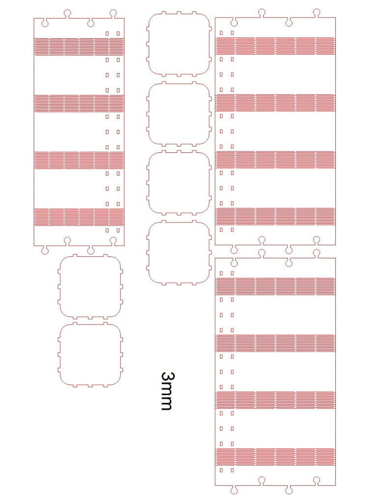 Laser Cut Plywood Utensil Holder