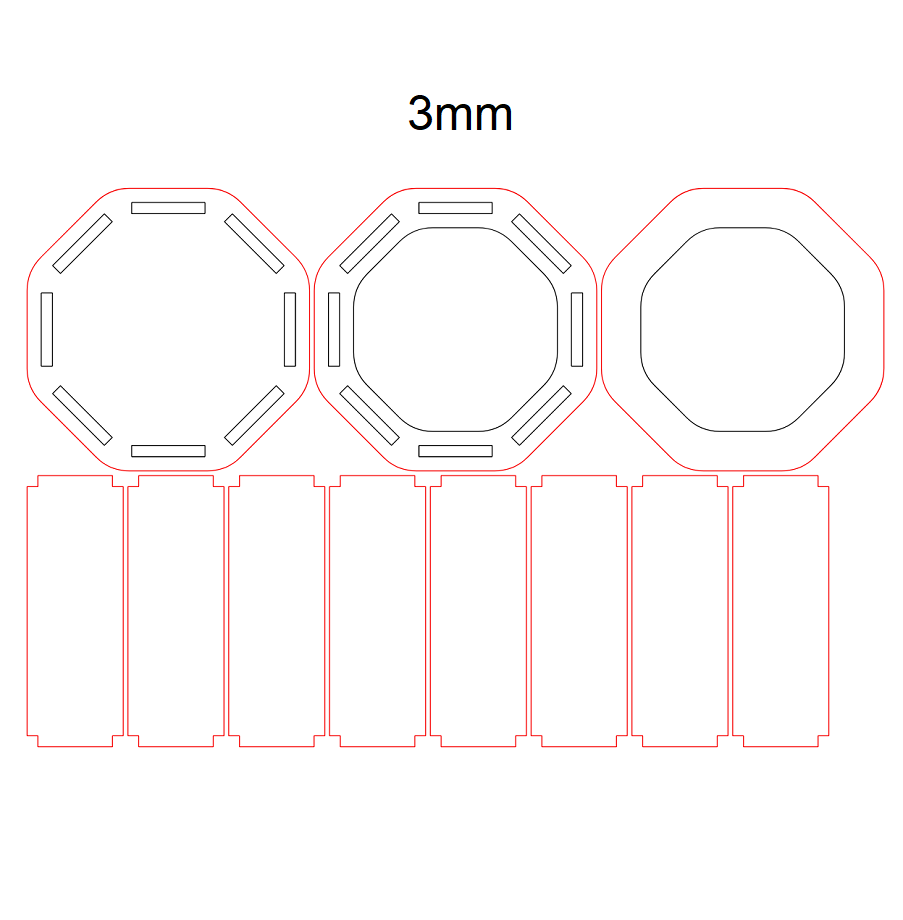Laser Cut Polygon Pen Basket Pencil Holder