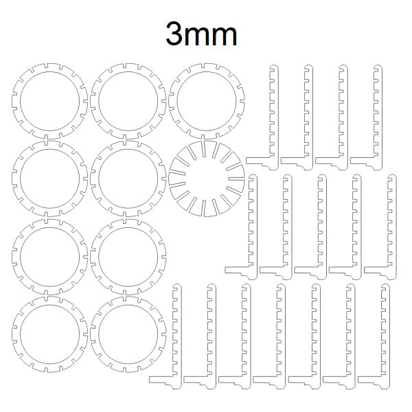 Laser Cut Round Pencil Holder Office Desk Organizer