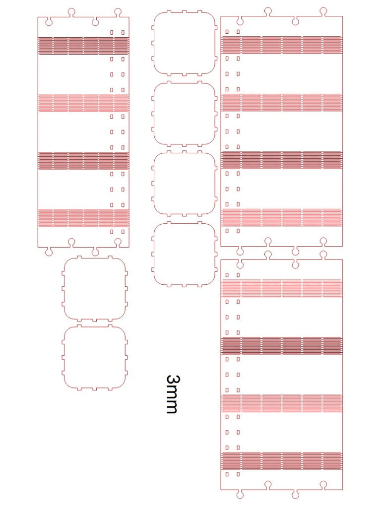 Laser Cut Wood Pencil Holder