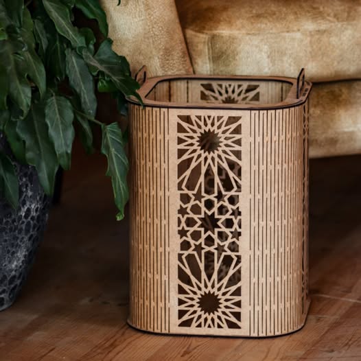 Laser Cut Wooden Basket for Small Things