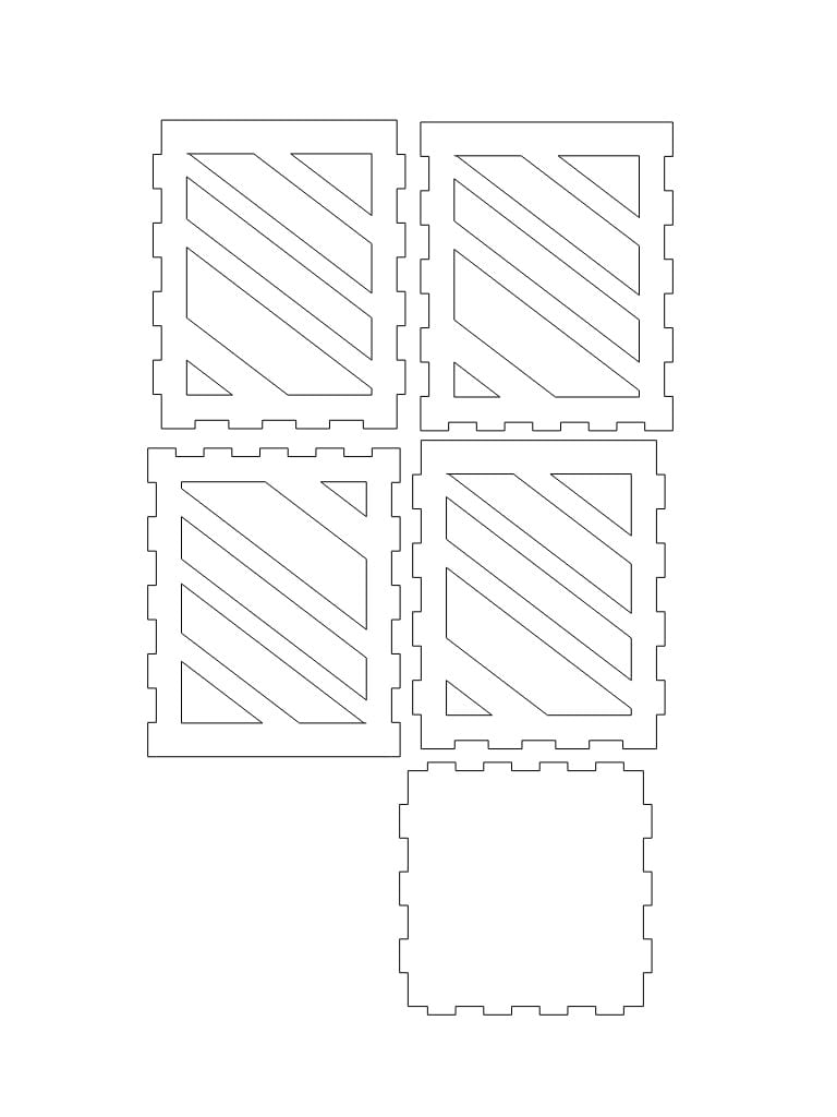 Laser Cut Wooden Brush and Pencil Holder