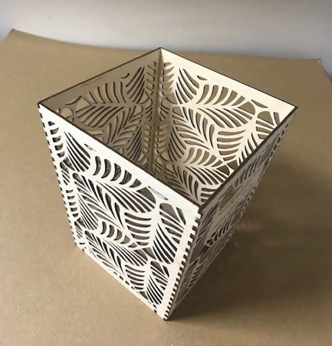 Laser Cut Wooden Pen Pencil Holder Basket