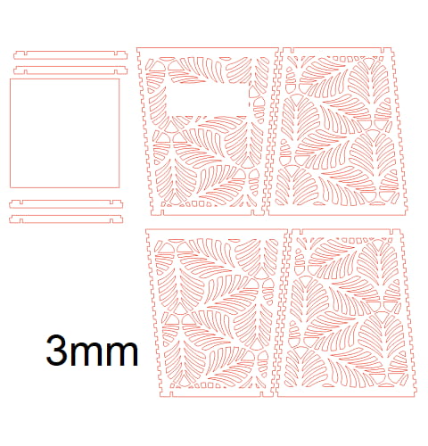 Laser Cut Wooden Pen Pencil Holder Basket