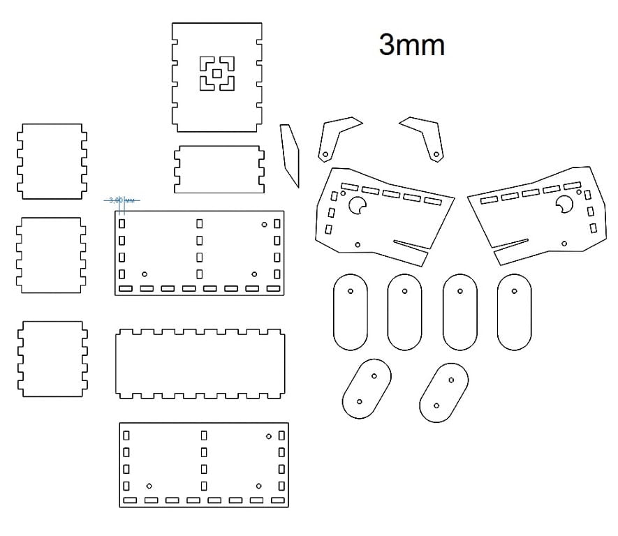 Laser Cut Wooden Dog Lamp Desk Tidy