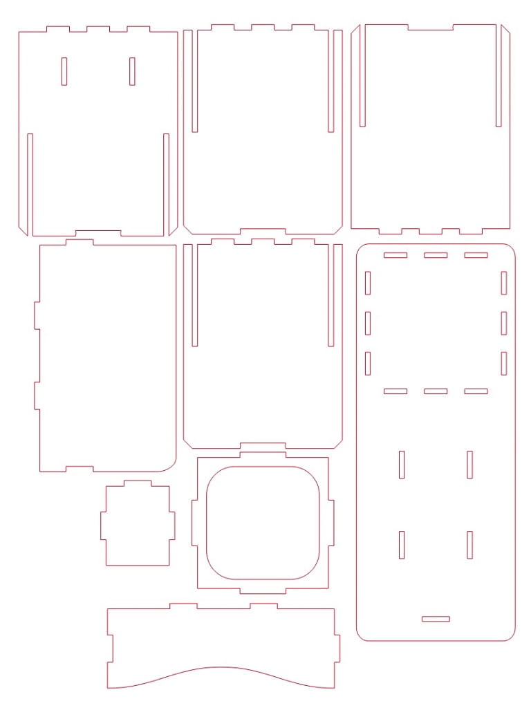 Laser Cut Pen Stand with Business Card Holder Desk Organizer