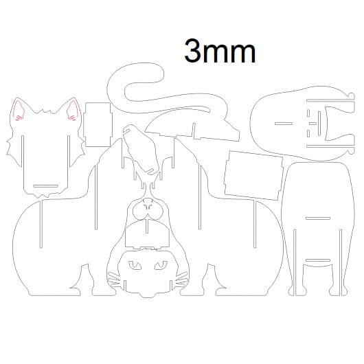 Laser Cut Wooden Dog Pencil Holder