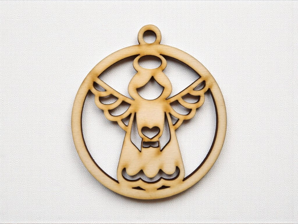 Laser Cut Angel Christmas Tree Bauble