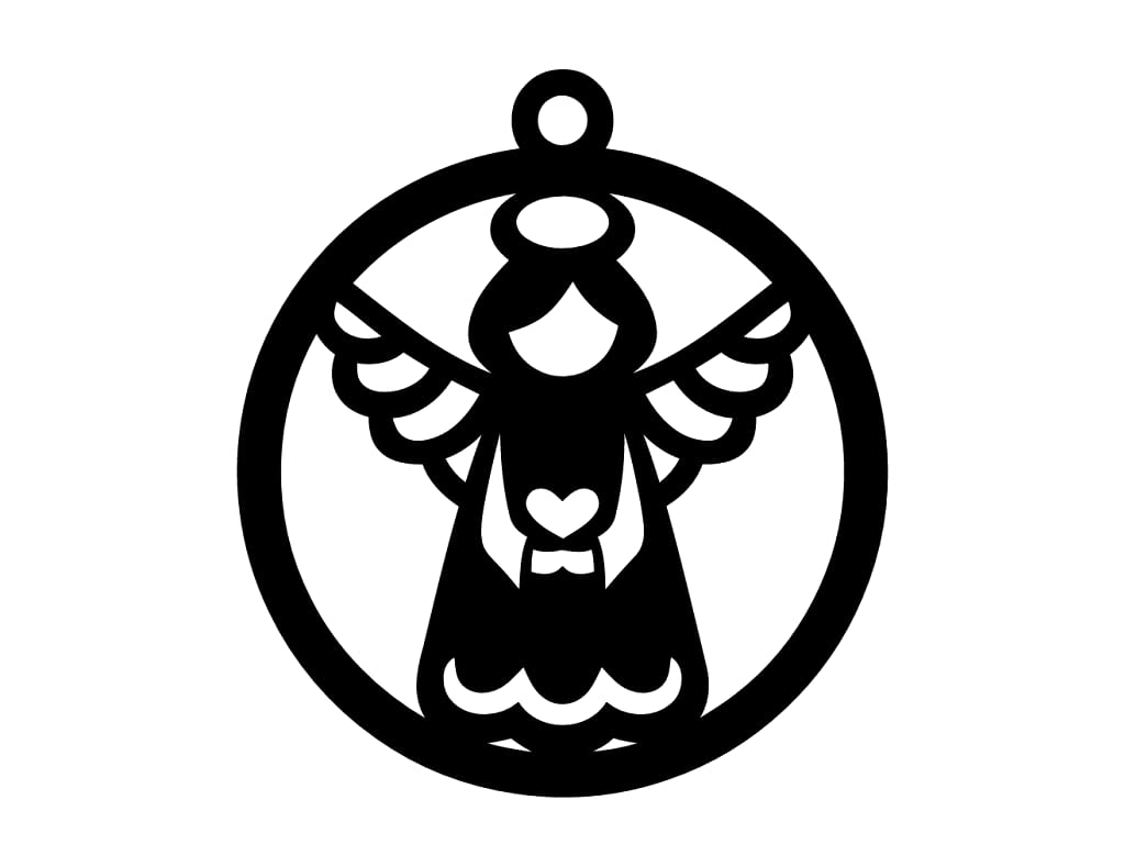 Laser Cut Angel Christmas Tree Bauble