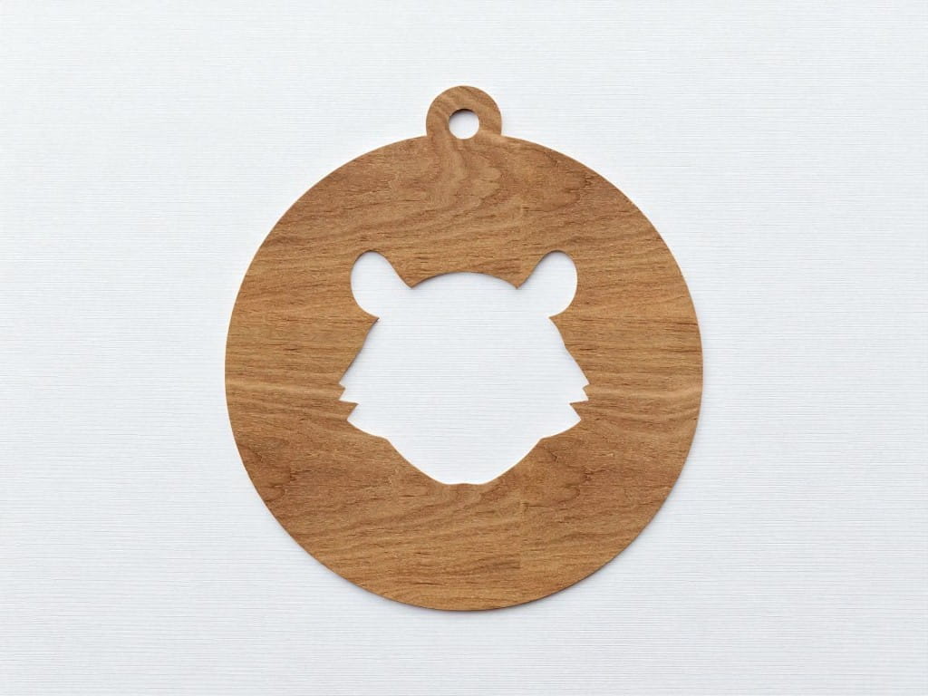 Laser Cut Animal Head Cutout Christmas Bauble