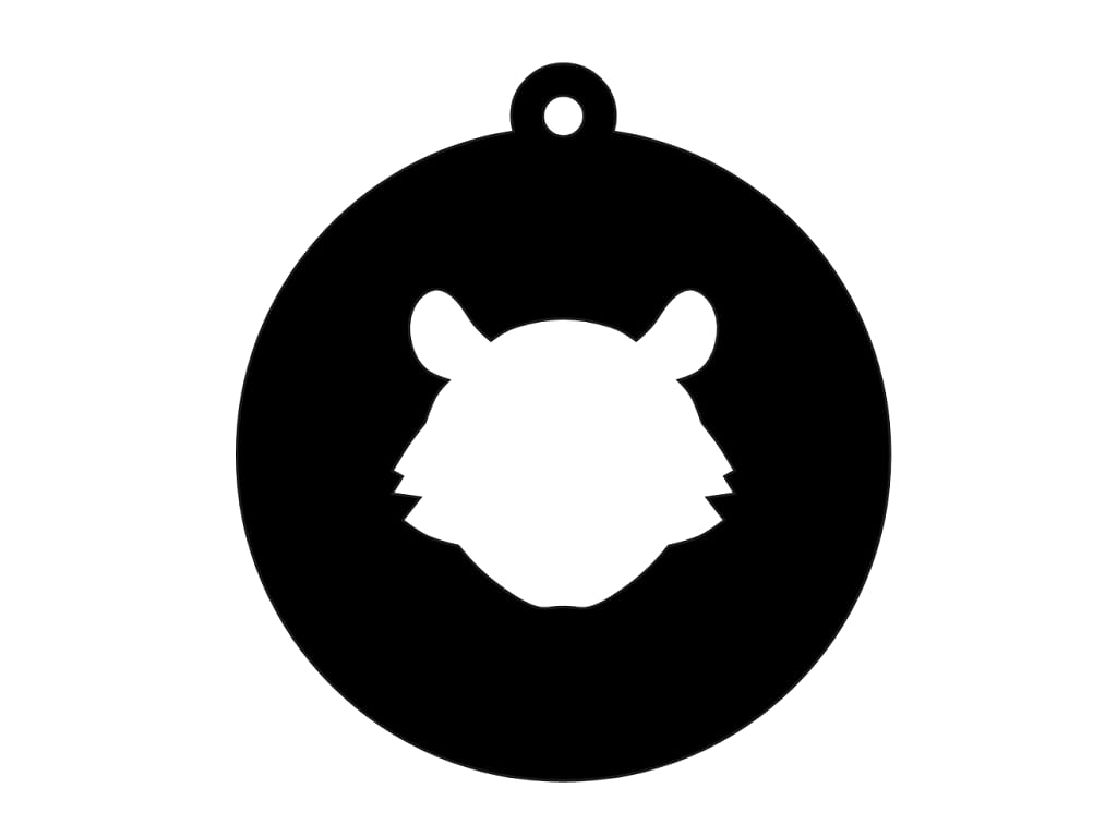 Laser Cut Animal Head Cutout Christmas Bauble
