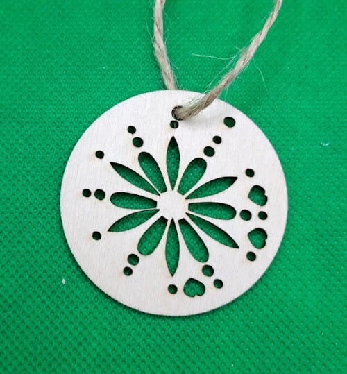 Laser Cut Wooden Floral Christmas Bauble