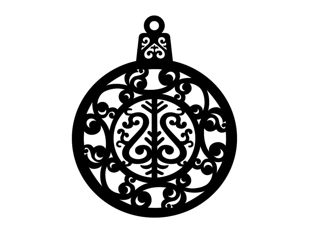 Laser Cut Intricate Christmas Tree Ornament