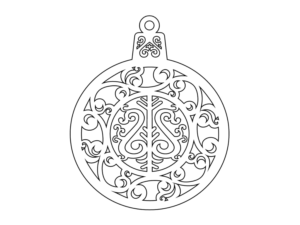 Laser Cut Intricate Christmas Tree Ornament