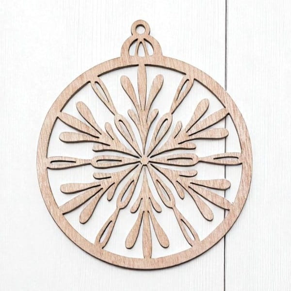 Laser Cut Hanging Snowflake Christmas Bauble