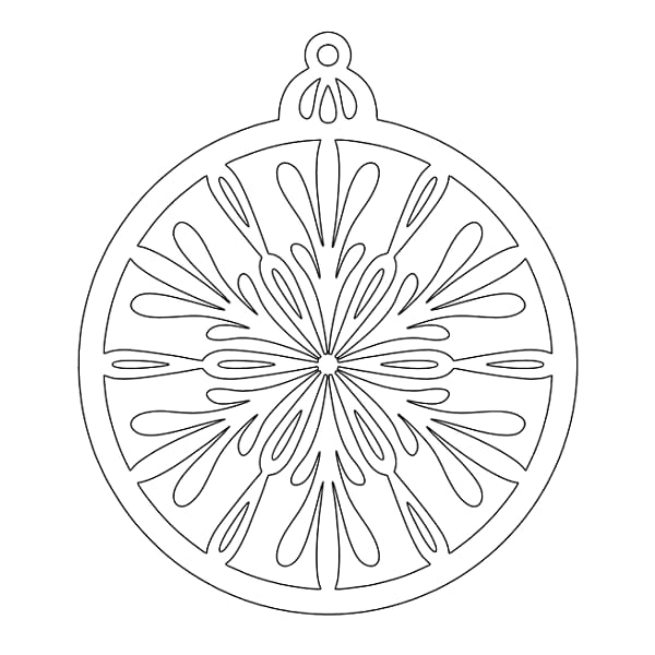Laser Cut Hanging Snowflake Christmas Bauble