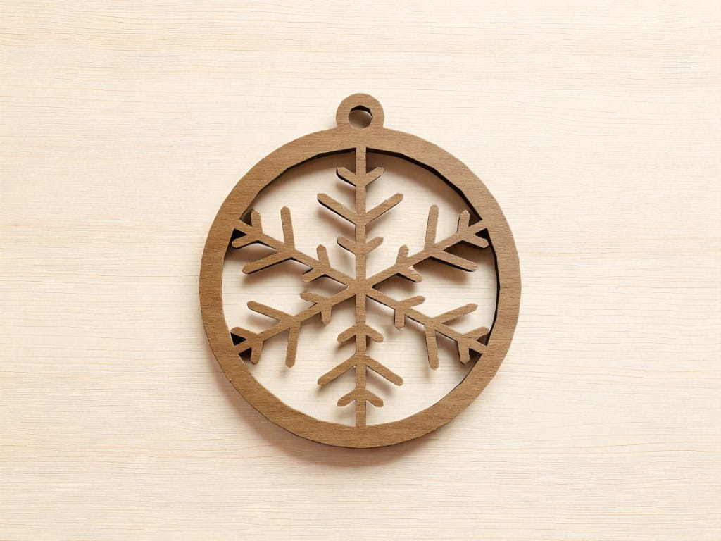 Laser Cut Snowflake Christmas Tree Bauble